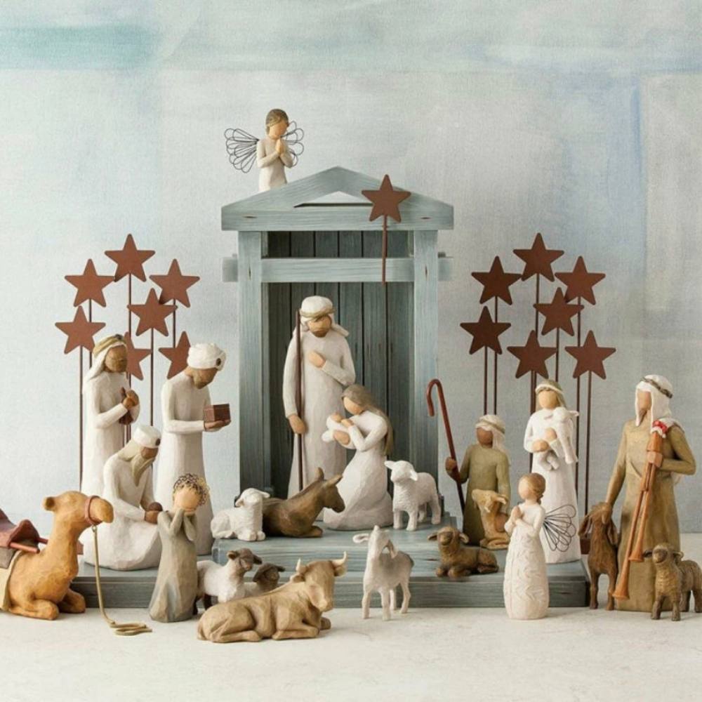Hearthly™ - Handcrafted Barn-Wood Nativity for Mantels