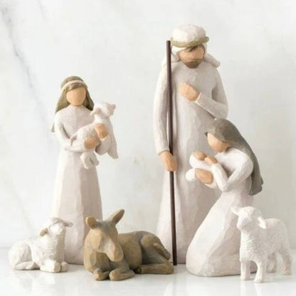 Hearthly™ - Handcrafted Barn-Wood Nativity for Mantels