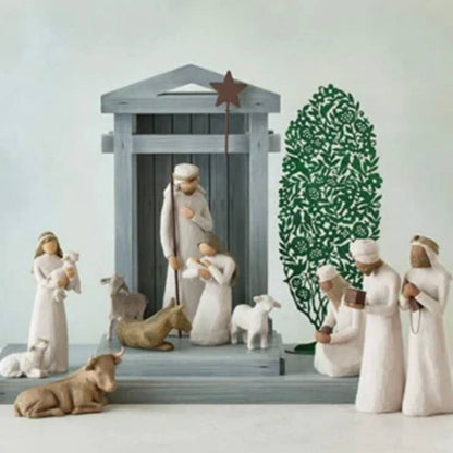 Hearthly™ - Handcrafted Barn-Wood Nativity for Mantels