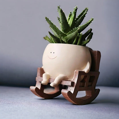 Mirtha™ - Cheerful Resin Planter for Small Indoor Plants