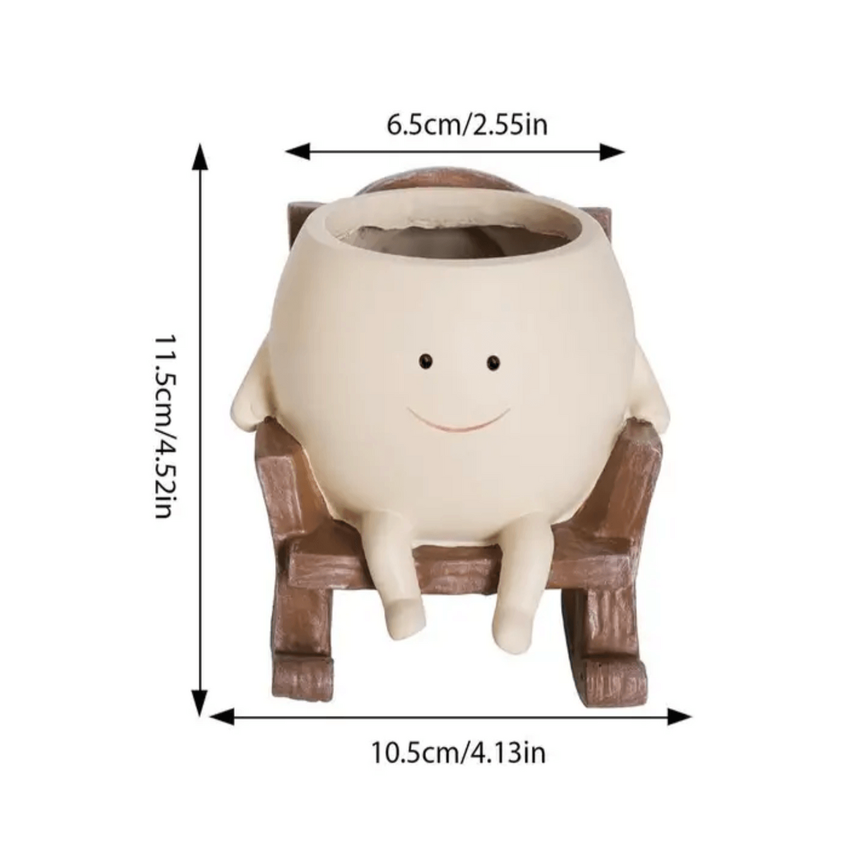 Mirtha™ - Cheerful Resin Planter for Small Indoor Plants