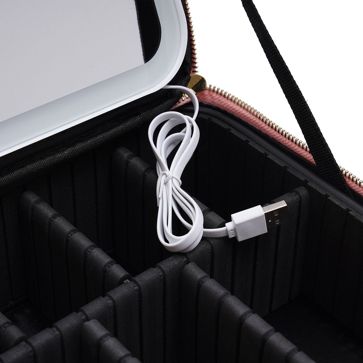 Lustra™ - Travel-Ready LED Mirror Organizer