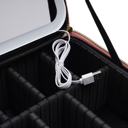 Lustra™ - Travel-Ready LED Mirror Organizer