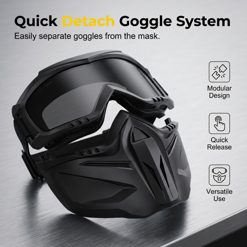 Veyro™ - Detachable Full-Face Goggle Mask for Dust Control