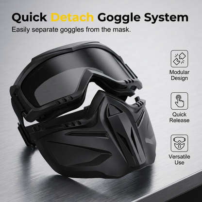 Veyro™ - Detachable Full-Face Goggle Mask for Dust Control