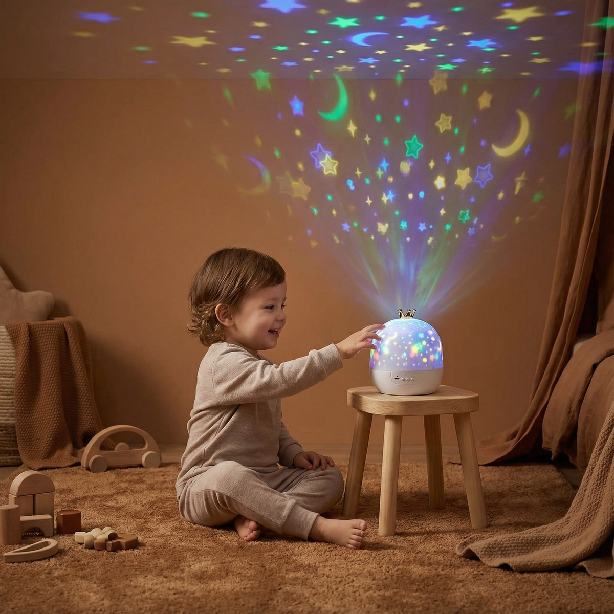 Lunora™ - Soothing Ceiling Projections for Calmer Bedtime