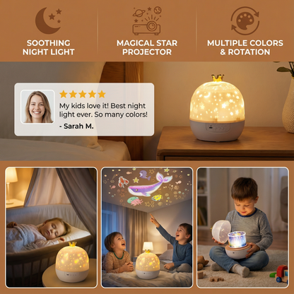 Lunora™ - Soothing Ceiling Projections for Calmer Bedtime