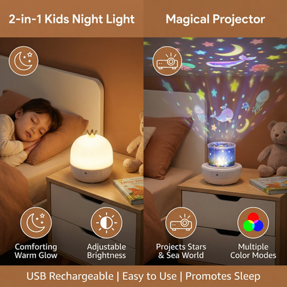 Lunora™ - Soothing Ceiling Projections for Calmer Bedtime